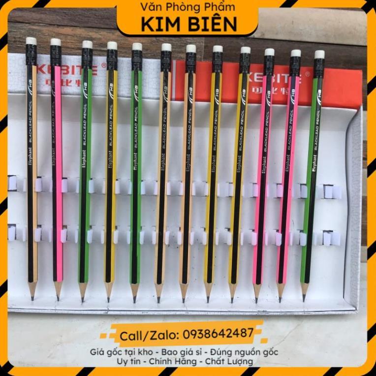 ️sỉ vpp,sẵn hàng️ Bút chì 2B đầu gôm Elephant - VPP Kim Biên