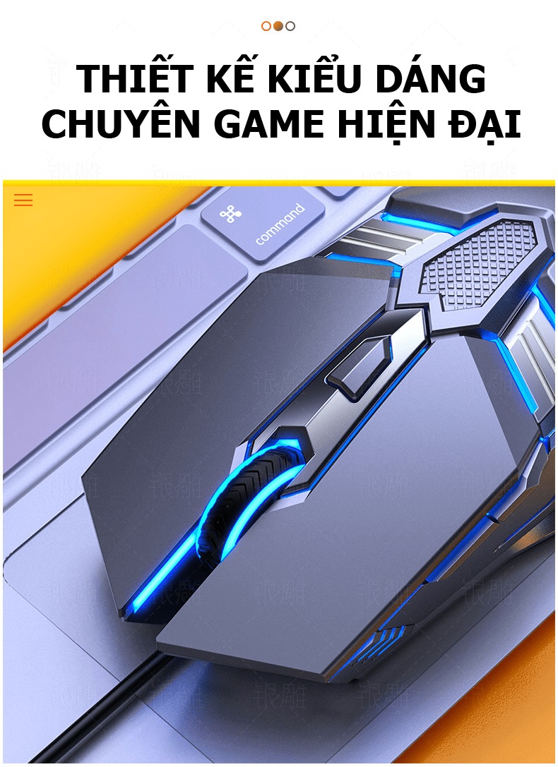 Chuột chơi game có dây YINDIAO G12 đèn led 7 màu - JL - MÀU NGẪU NHIÊN - HÀNG CHÍNH HÃNG