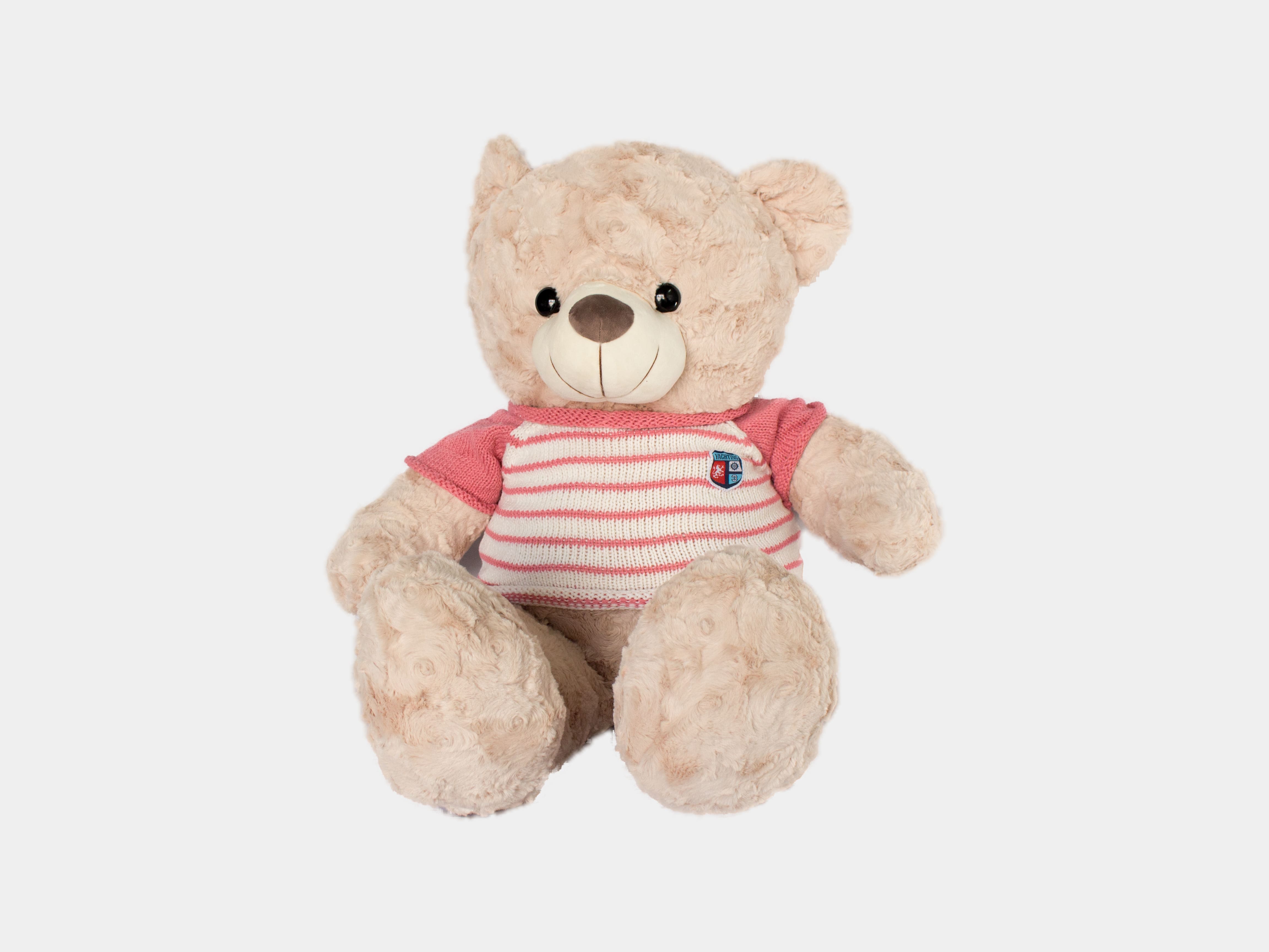 Gấu bông Teddy Kem Áo Len Sọc Hồng 1m2 Dễ Thương