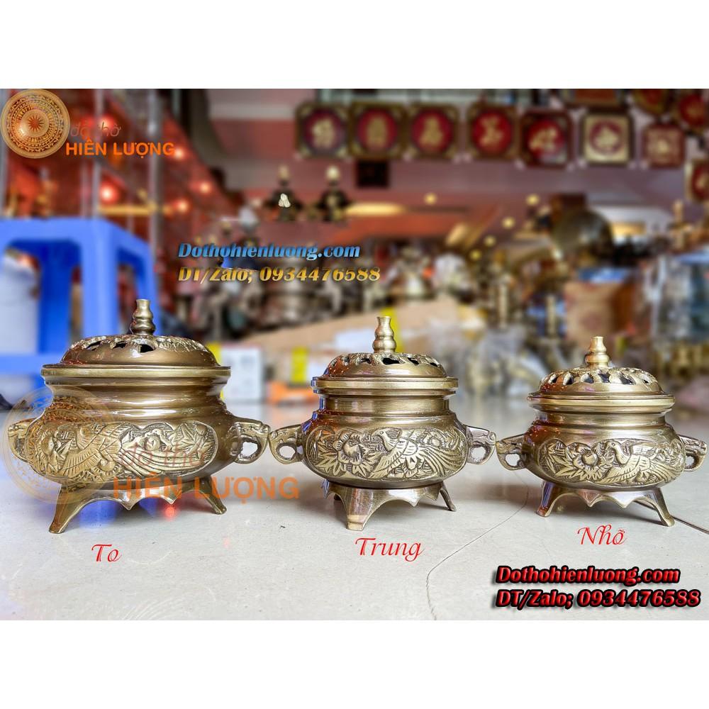 Lư Xông Trầm Đồng Đài Loan Các Cỡ Màu Nâu Bóng Đẹp Tinh Xảo