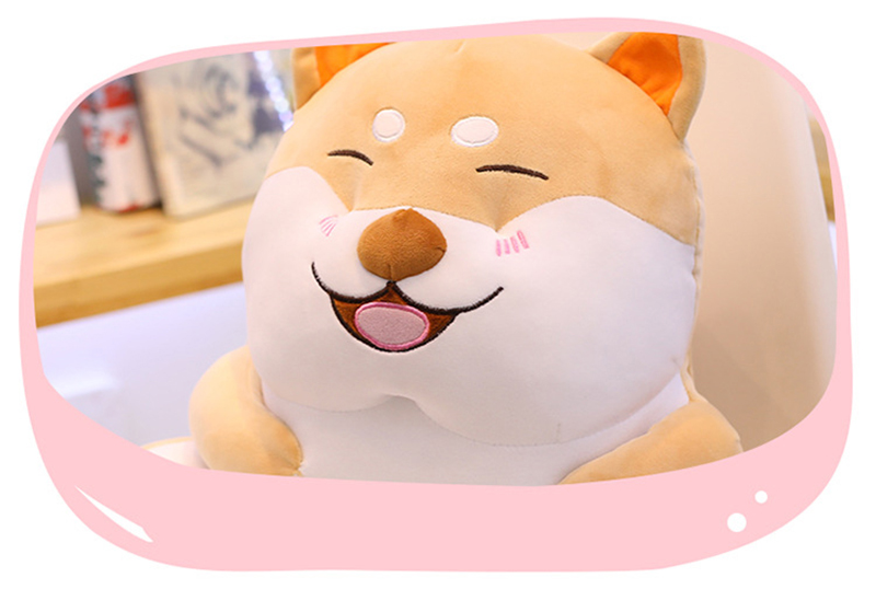 Đệm Gối Tựa Lưng Ô Tô Bàn Học Gối Ôm Đa Năng Hình Chó Shiba Cười Siêu Dễ Thương