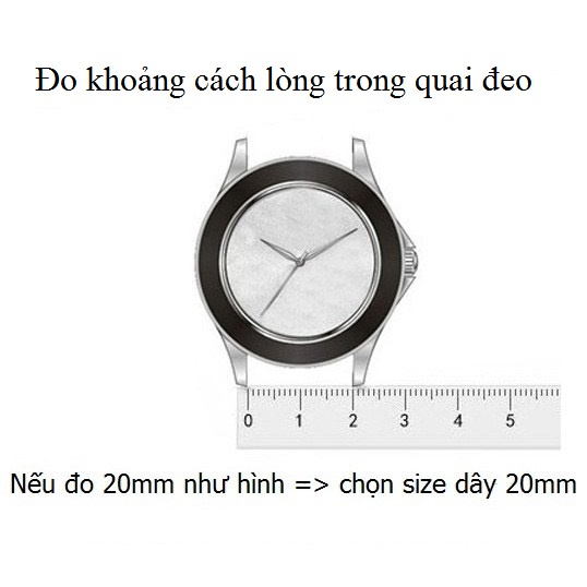 Dây da đeo dành Cho đồng hồ size 20mm, 22mm tương thích nhiều loại đồng hồ, tháo lắp dễ dàng