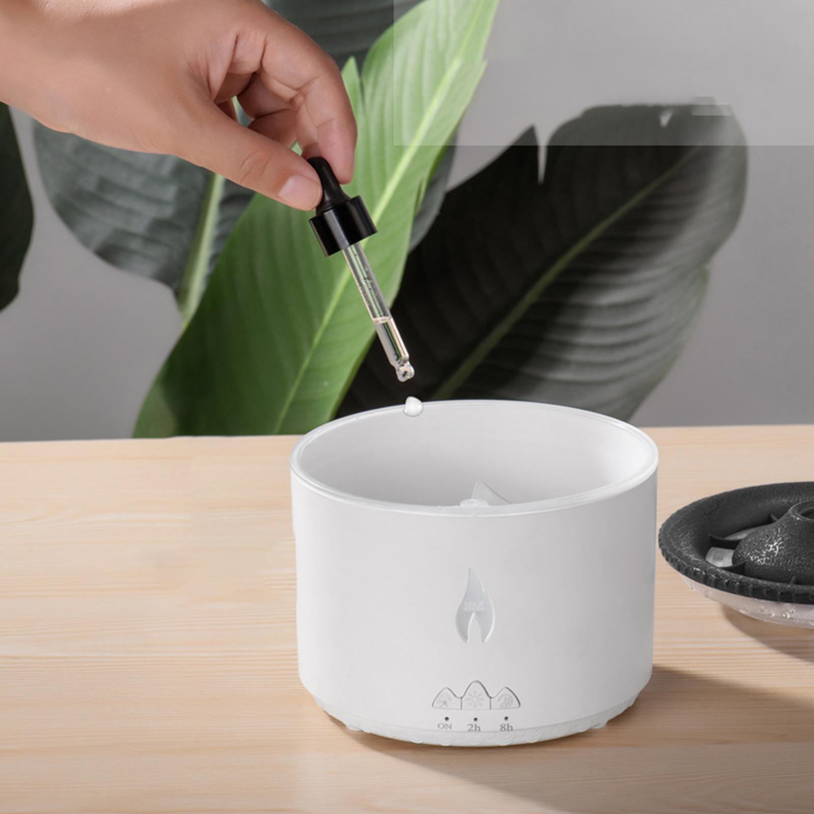 Essential Oil Flame Diffuser Air Humidifier LED Night Light for Travel