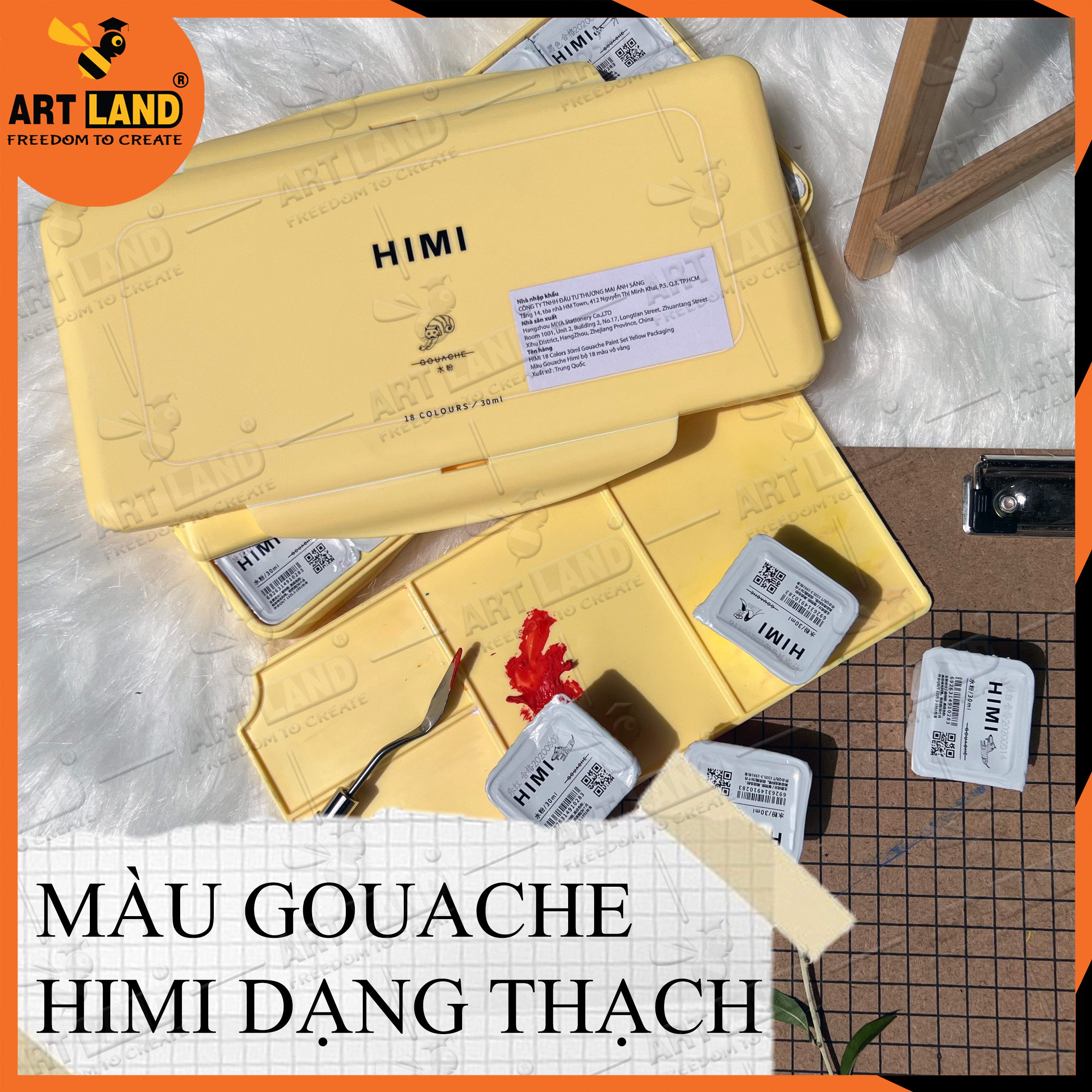Màu nước Gouache Himi 18 Màu siêu cấp quyến rũ