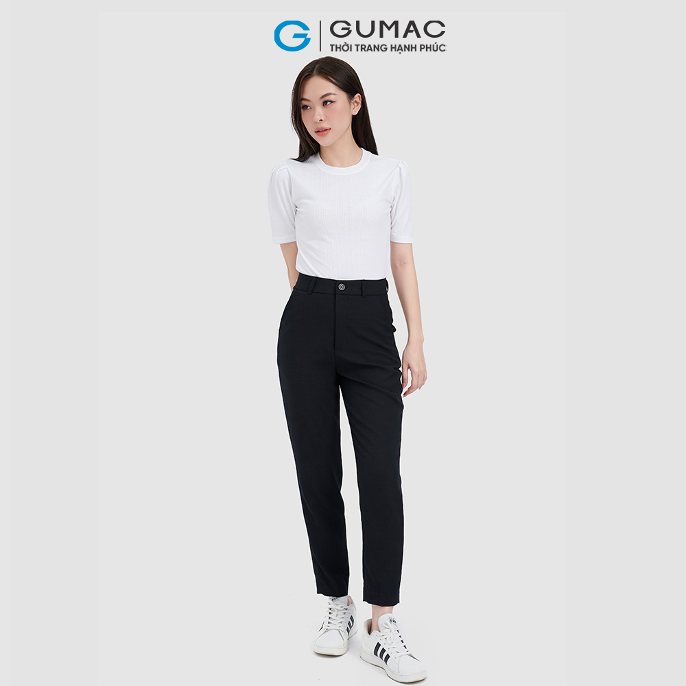 Quần tây nữ GUMAC QC09045 ống đứng phom rộng