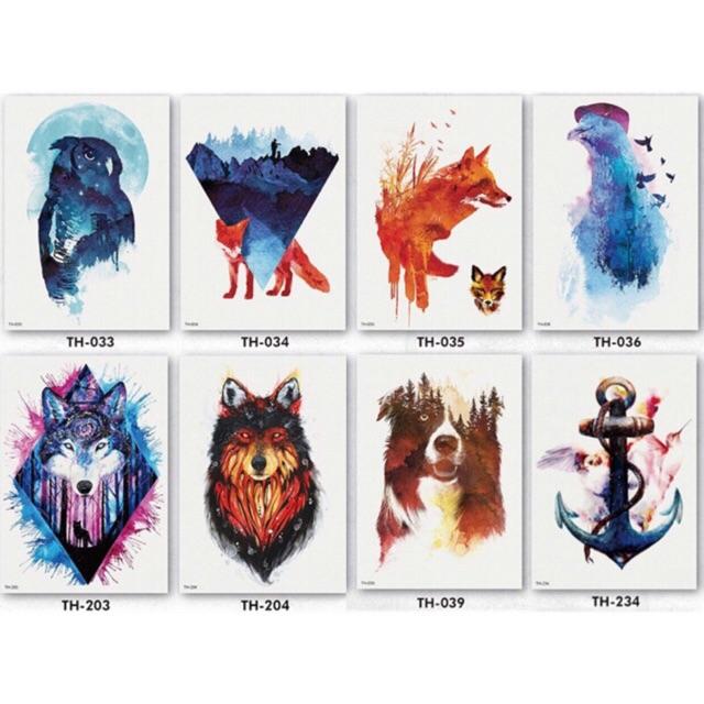 HÌNH XĂM DÁN KÍN LƯNG - SET HÌNH XĂM GIẢ TATOO