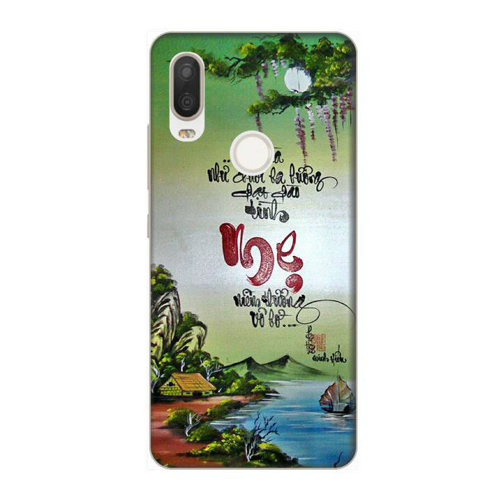 Ốp lưng điện thoại VSMART JOY 1 PLUS viền silicon dẻo TPU  hình Thư Pháp - Hàng chính hãng