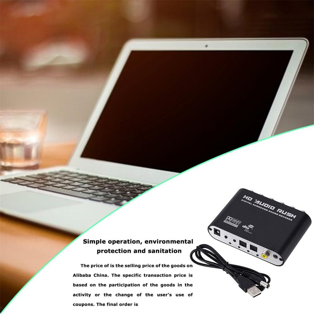 5.1-channel Dts Dolby/ac-3 Digital Audio Decoder Strong Mobility Fiber Coaxial Rca Analog Converter Sound Audio Adapter Amplifier