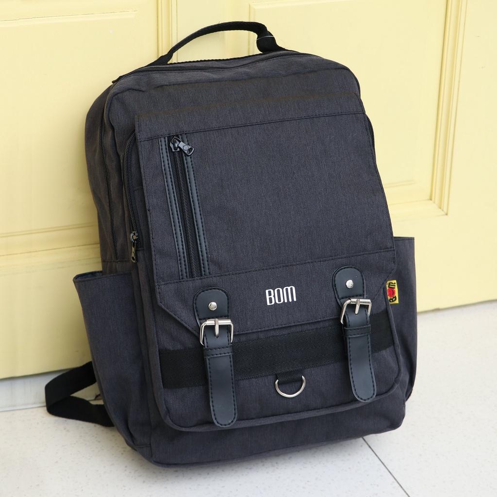 Balo nam học sinh, sinh viên balo laptop năng động với chất vải dù siêu bền nhẹ mang đi học, đi chơi - BOM