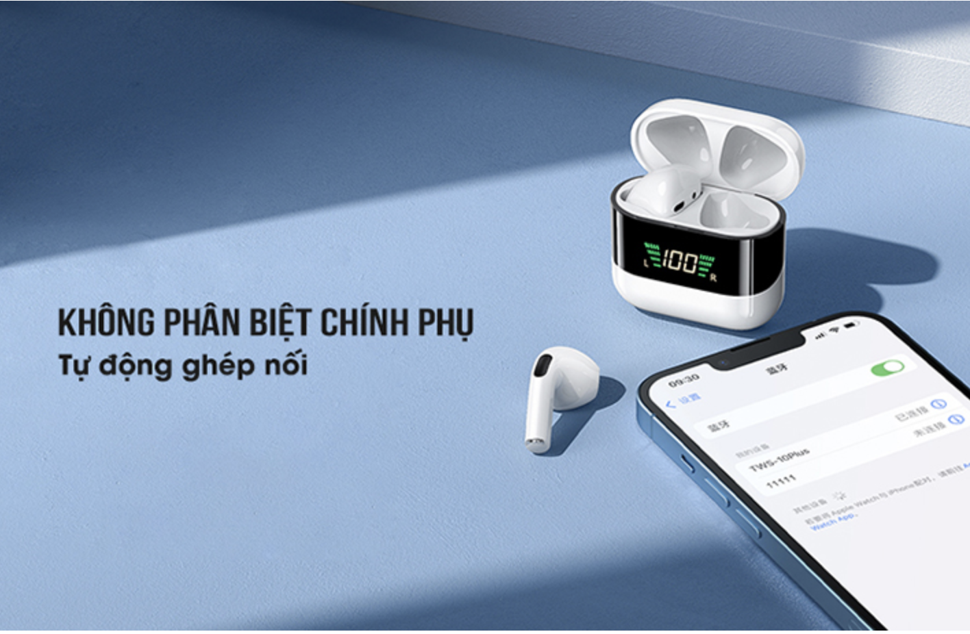 Tai nghe True Wireless Remax TWS-10 Plus Cao Cấp, Màn Hình LED, Thời Gian Nghe 8 Tiếng, Bluetooth 5.0, Âm Thanh Vòm - Hàng Chính Hãng