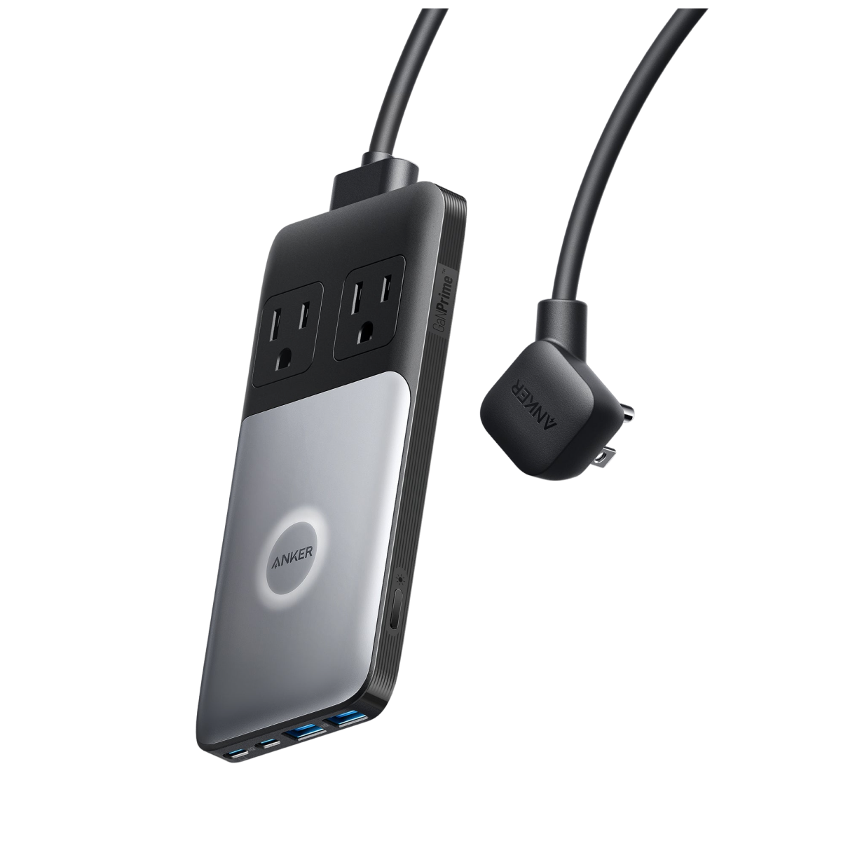 Đế sạc Anker 727 GaNPrime 100W 2AC2C2A Đen xám (Black+Gray) A91261F1 - Hàng Chính Hãng