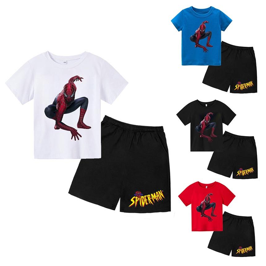 Áo Quần trẻ em ( Combo 4 Bộ ) spider man 3 siêu cool , King Cotton