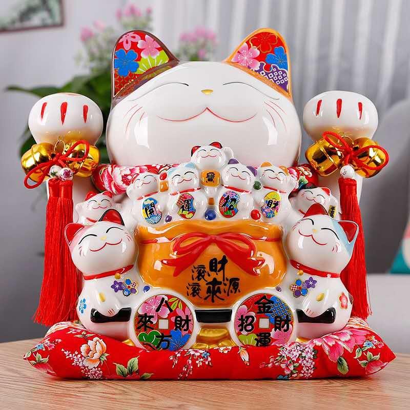 Mèo thần tài may mắn Maneki Neko 33cm-15inch