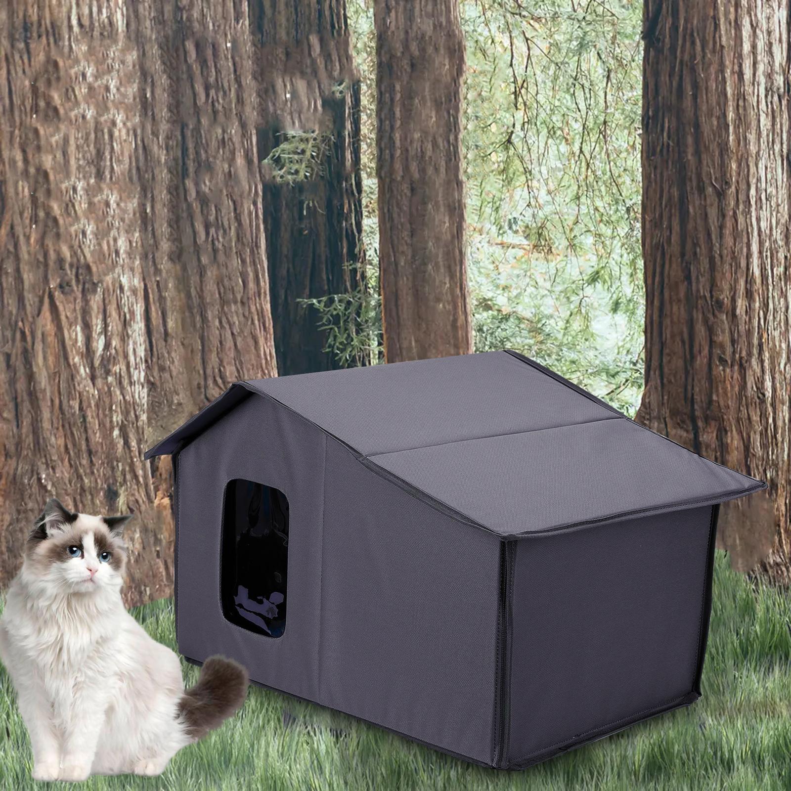 Cat House for Outdoor Detachable Breathable Nest Cozy Non Slip Dog House