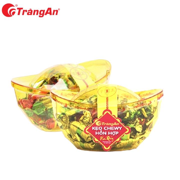 Combo 2 hộp kẹo Chewy hỗn hợp 125g,hình thỏi vàng, thương hiệu Tràng An, hạn sử dụng 8 tháng