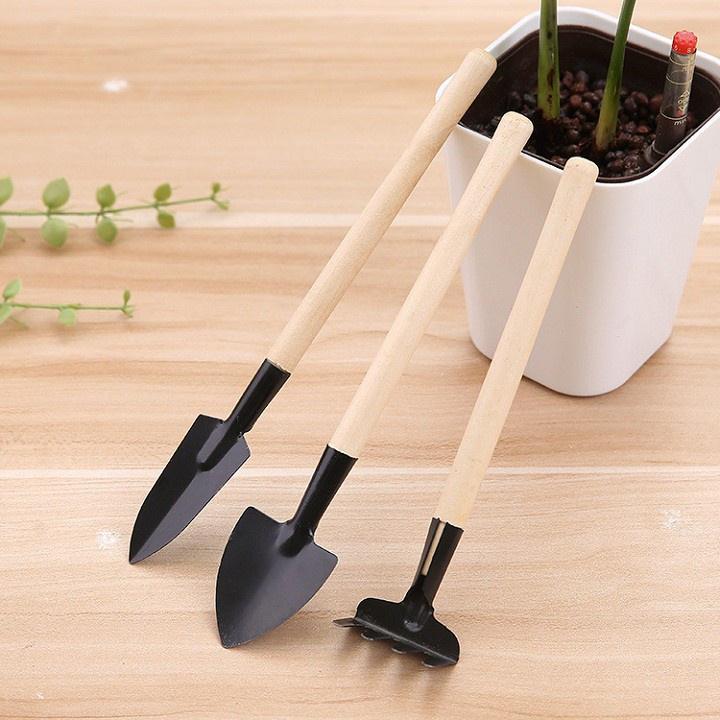 Bộ 3 Cuốc Xẻng Mini Trồng Cây Cảnh, Làm Vườn, Đi Phượt Đa Năng.