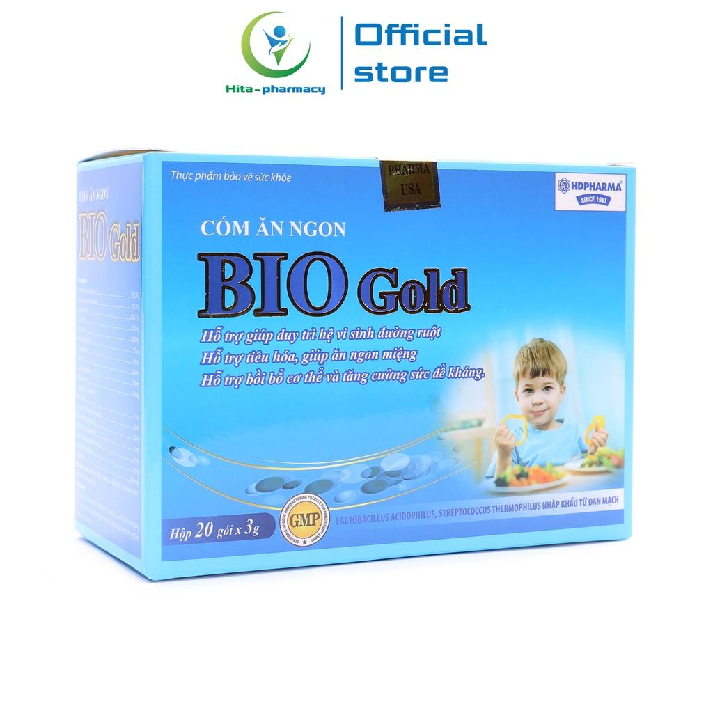 Combo 2 Hộp Cốm ăn ngon BIO GOLD giúp bé ăn ngon, giảm táo bón, tăng miễn dịch - Hộp 20 gói