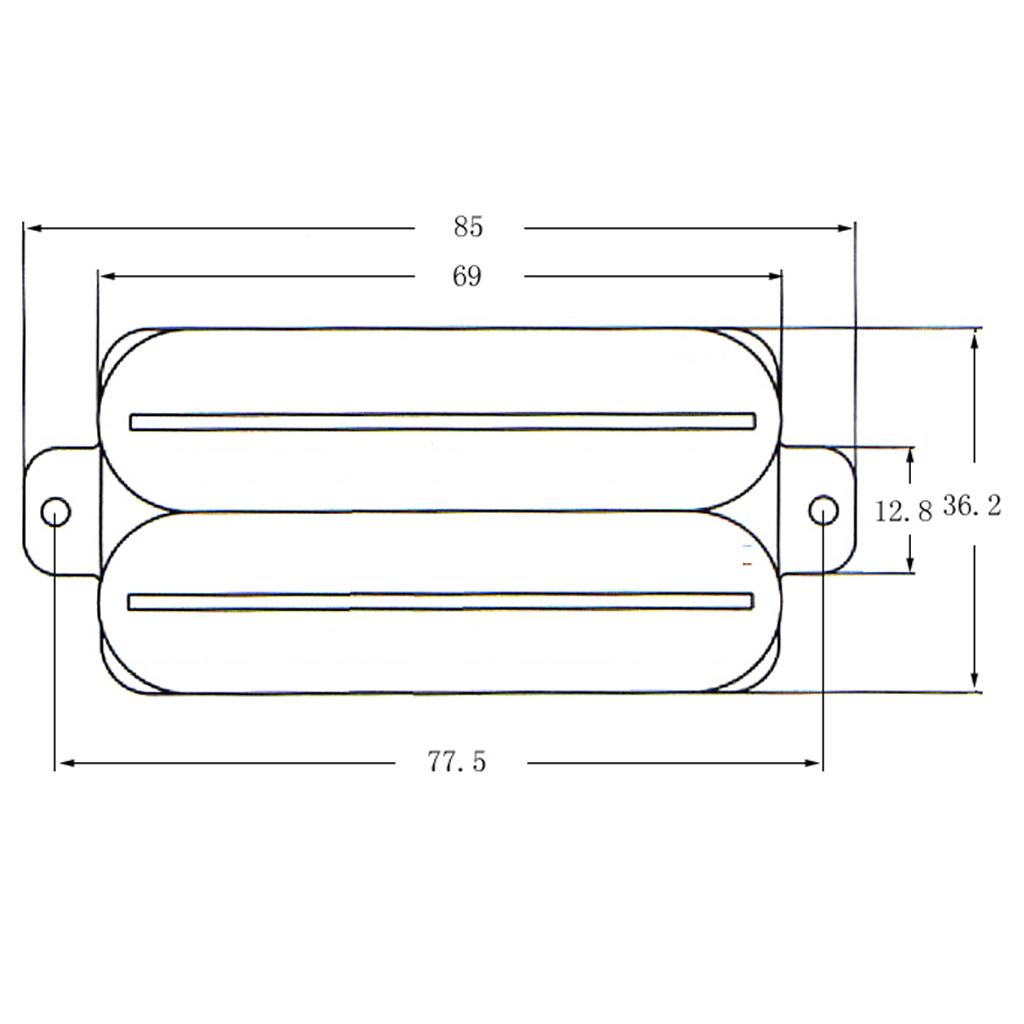 1 Bộ Nóng Đường Sắt Lưỡi Kép Humbucker Ghita Điện Cổ & Cầu