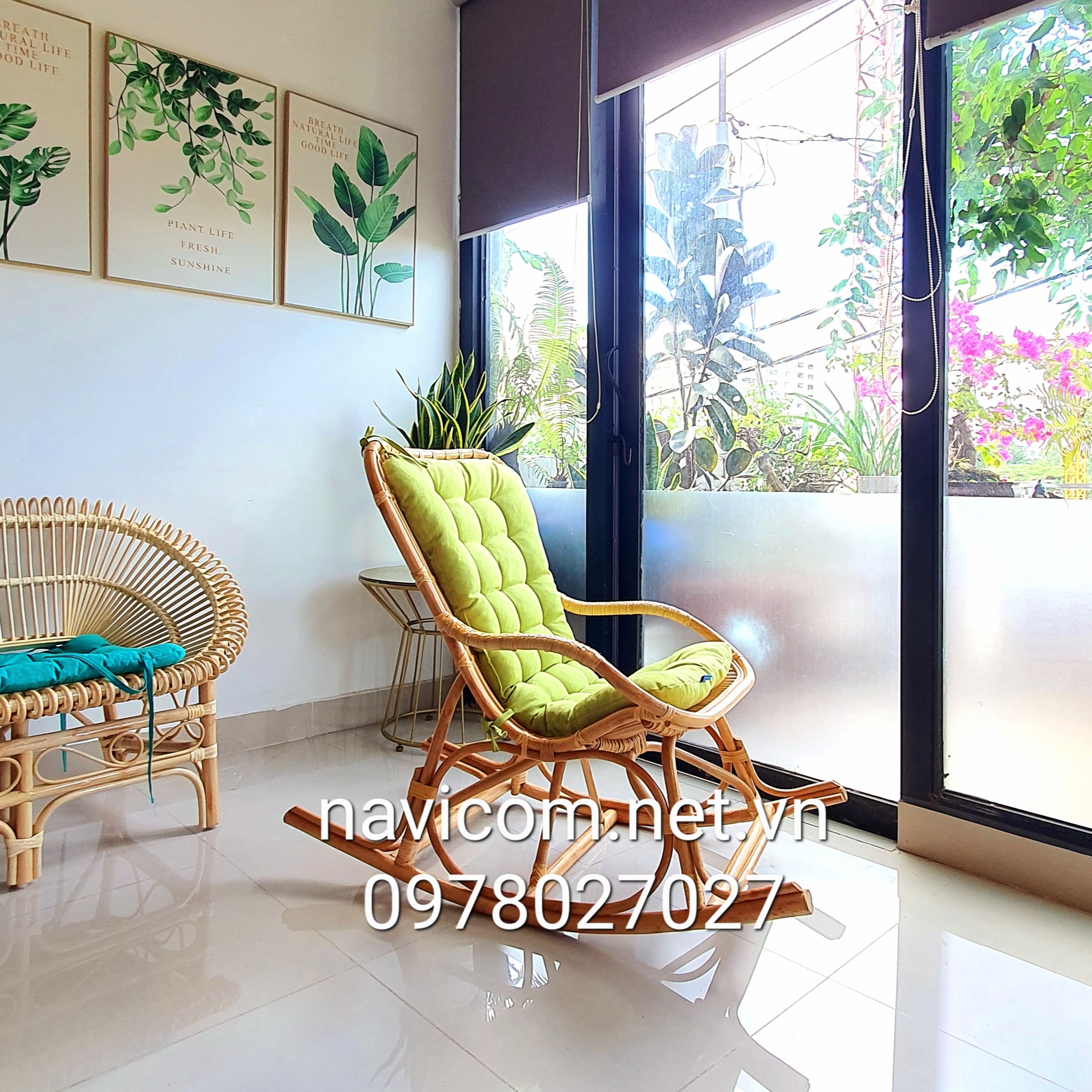 Ghế đọc sách mây tư nhiên