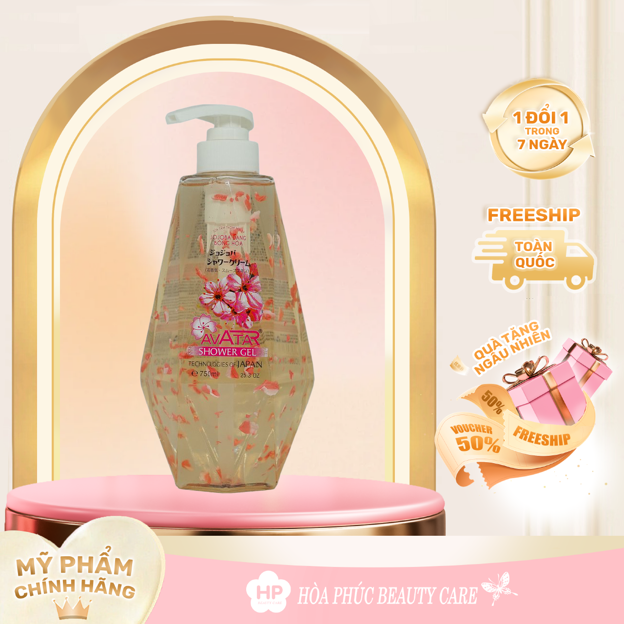 Sữa Tắm Trắng Da Hương Nước Hoa Jojoba Avatar Shower (Chai 750ml)