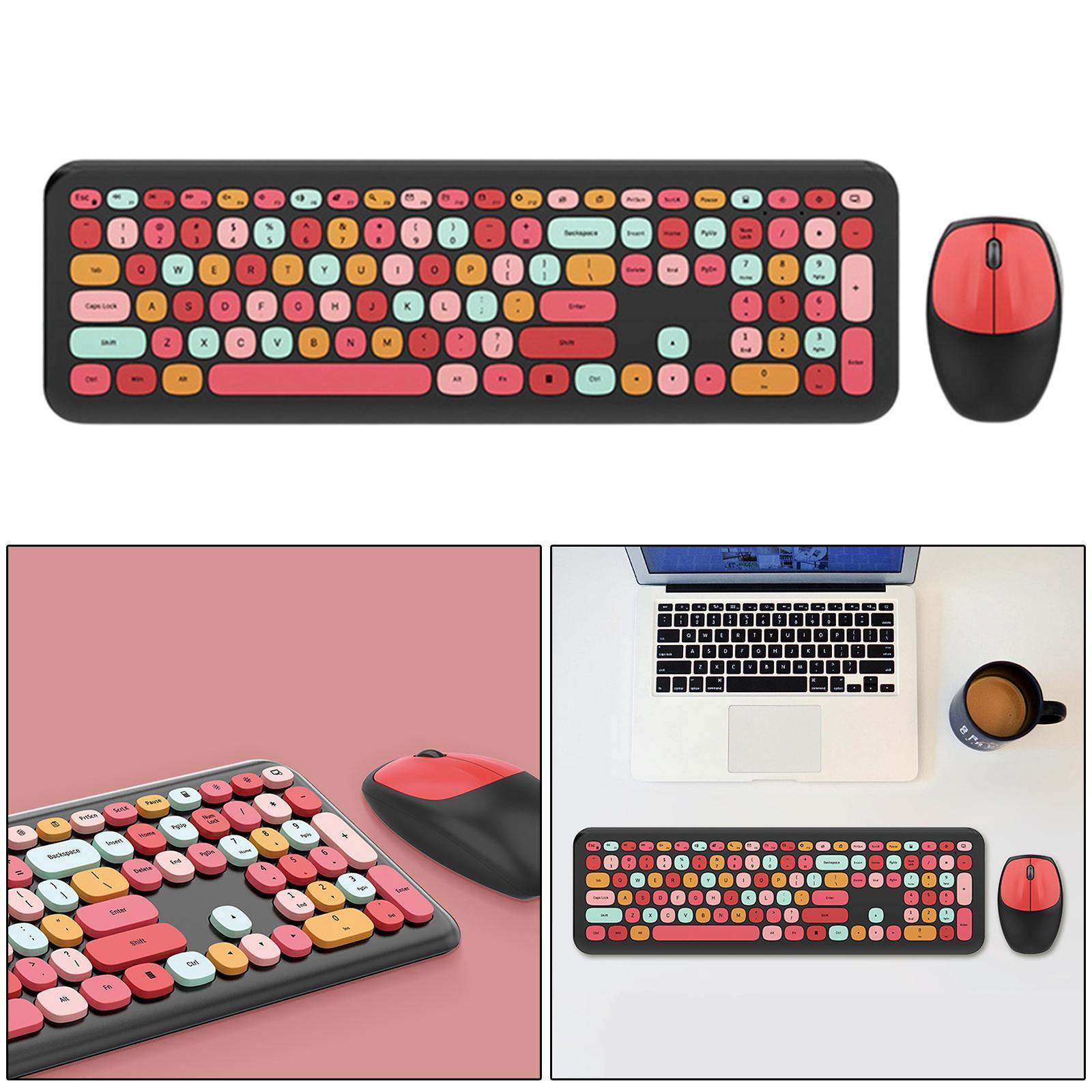Mini Multi-Colour Wireless 2.4G Keyboard Mouse Set for Computer