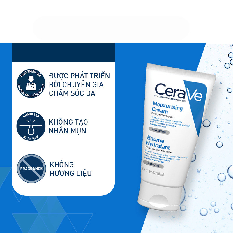 Kem dưỡng ẩm dành cho da khô CeraVe Moisturising Cream 50ml