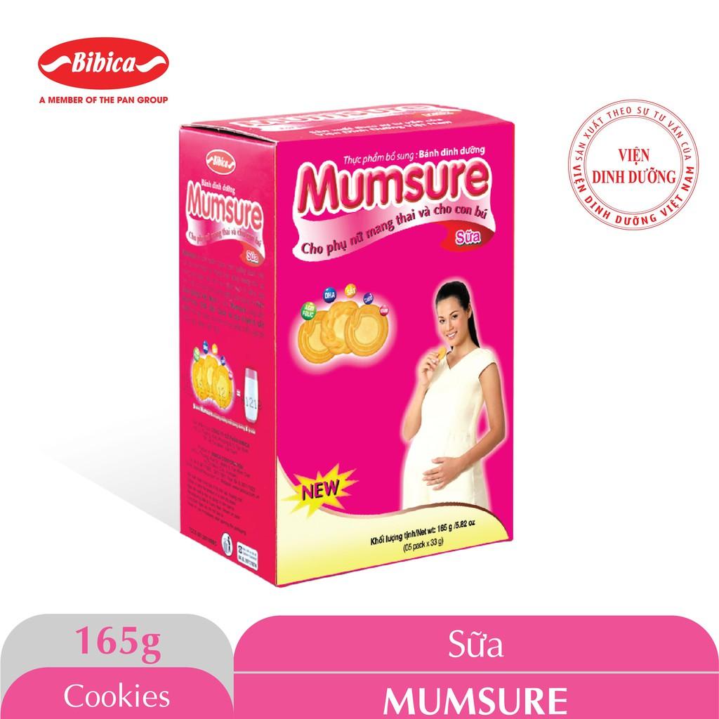Bánh Dinh Dưỡng Mumsure 165 gam  bibica vị cam - Sản phẩm dinh dưỡng dành cho phụ nữ mang thai