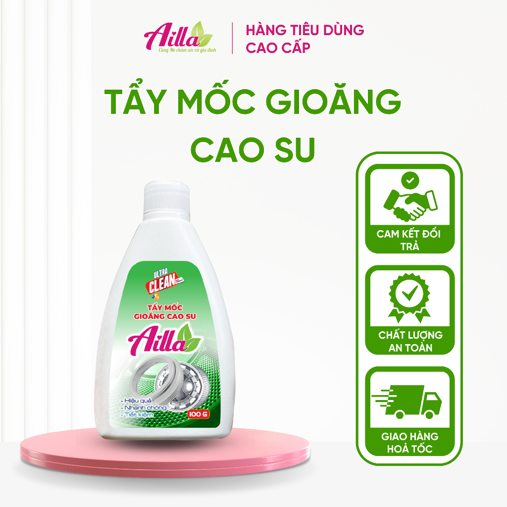 Tẩy Mốc Gioăng Cao Su Ailla Làm Sạch Các Mảng Mốc Trên Gioăng Cao Su Tẩy Nấm Mốc Ron Tủ Lạnh Máy Giặt 100Gr