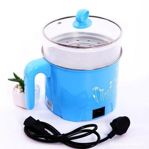 Ca nấu mì, nấu lẩu mini, nấu nước đa năng 18cm kèm lồng hấp 2 trong 1