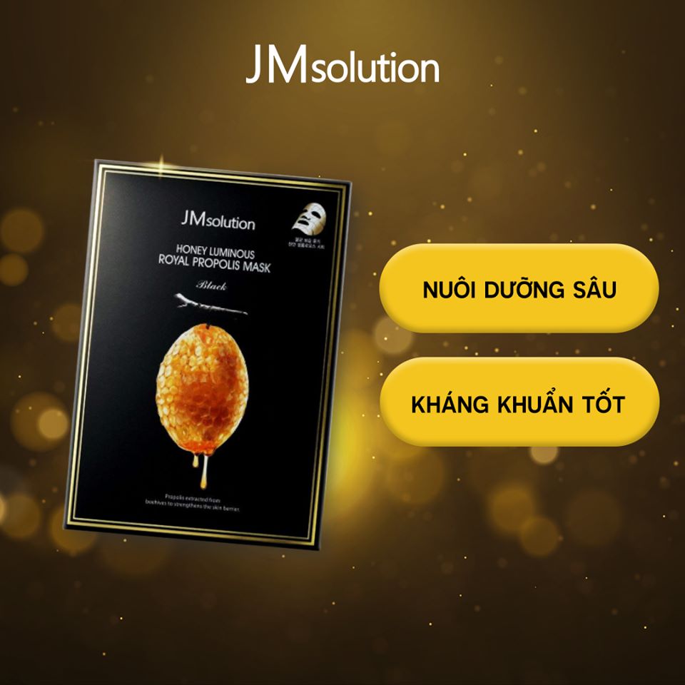 Mặt Nạ Mật Ong Dưỡng Ẩm Sâu, Chống Lão Hoá Jm Solution Honey Luminous Royal Propolis Mask 30ml