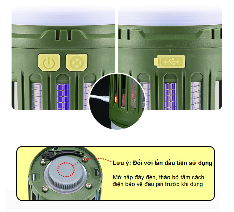 Đồ cắm trại Đèn đuổi muỗi Naturehike NH20ZM003 gọn nhẹ có móc treo tiện lợi 3 chế độ sáng A112