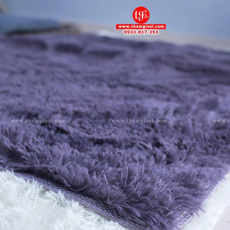 Thảm Lông Xù Màu Xám Tím | 160x200cm | Thảm Trang Trí Phòng Khách - Phòng Ngủ - Thảm Trải Sofa - Thảm Dành Cho Bé