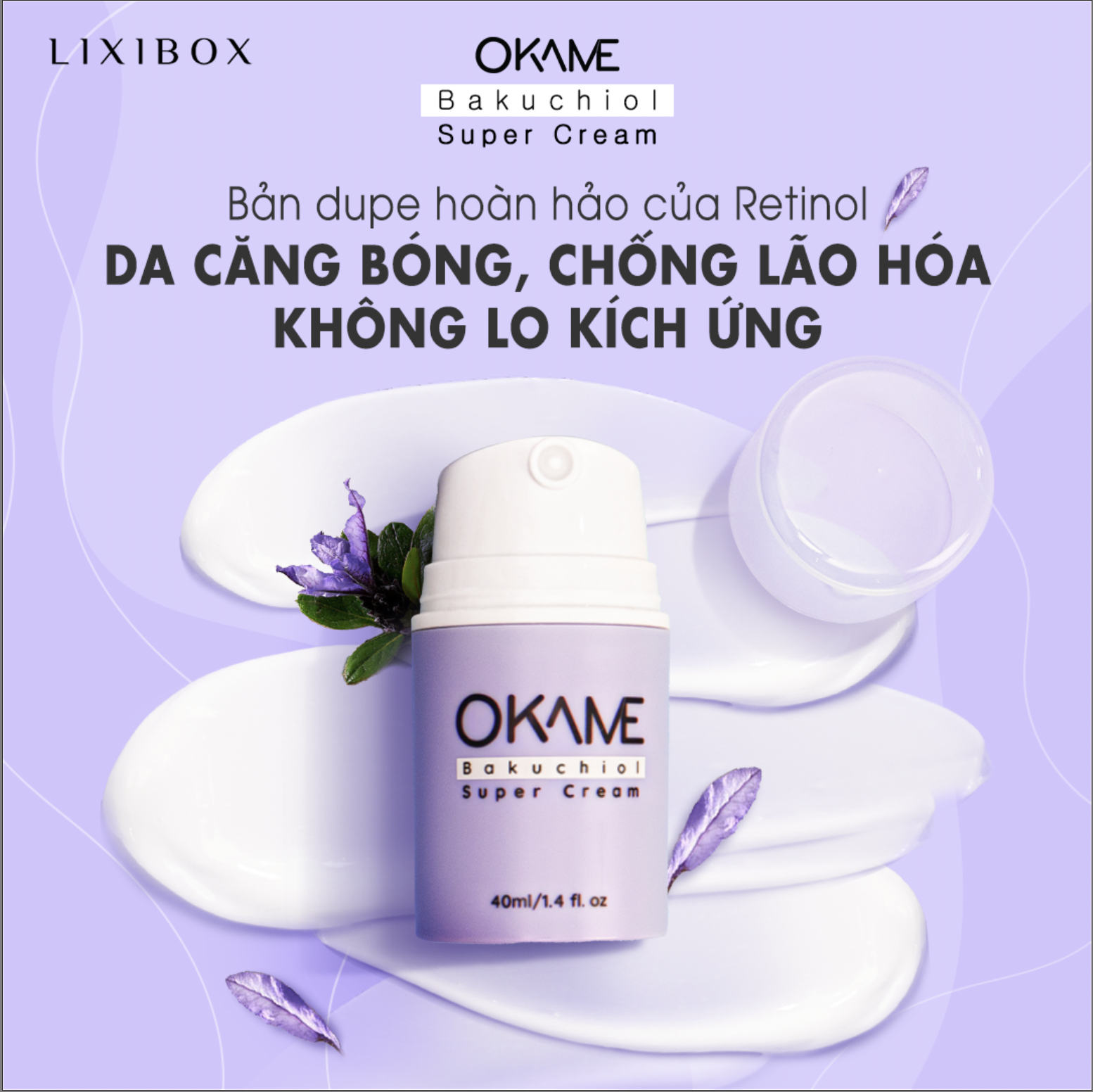 PURPLE BEAUTY BOX  Vệ sinh toàn diện ( Bàn Chải Điện Halio, Máy Rửa Mặt, 2 Đầu bàn chải, Kem Dưỡng chống lão hóa, Túi đựng mỹ phẩm, Nến thơm)