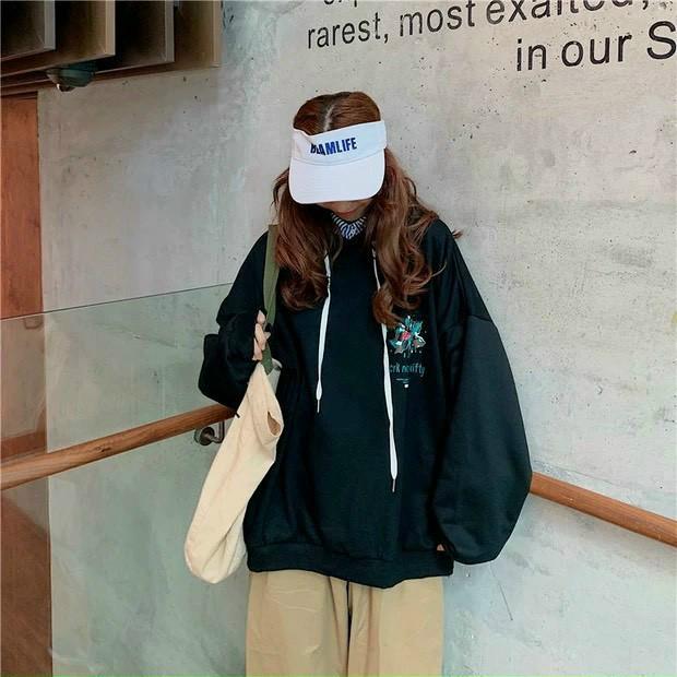 Áo Khoác Nỉ Nữ Hoodie In Hình Lá Phông Nón 2 Lớp Free Size 70kg AK132