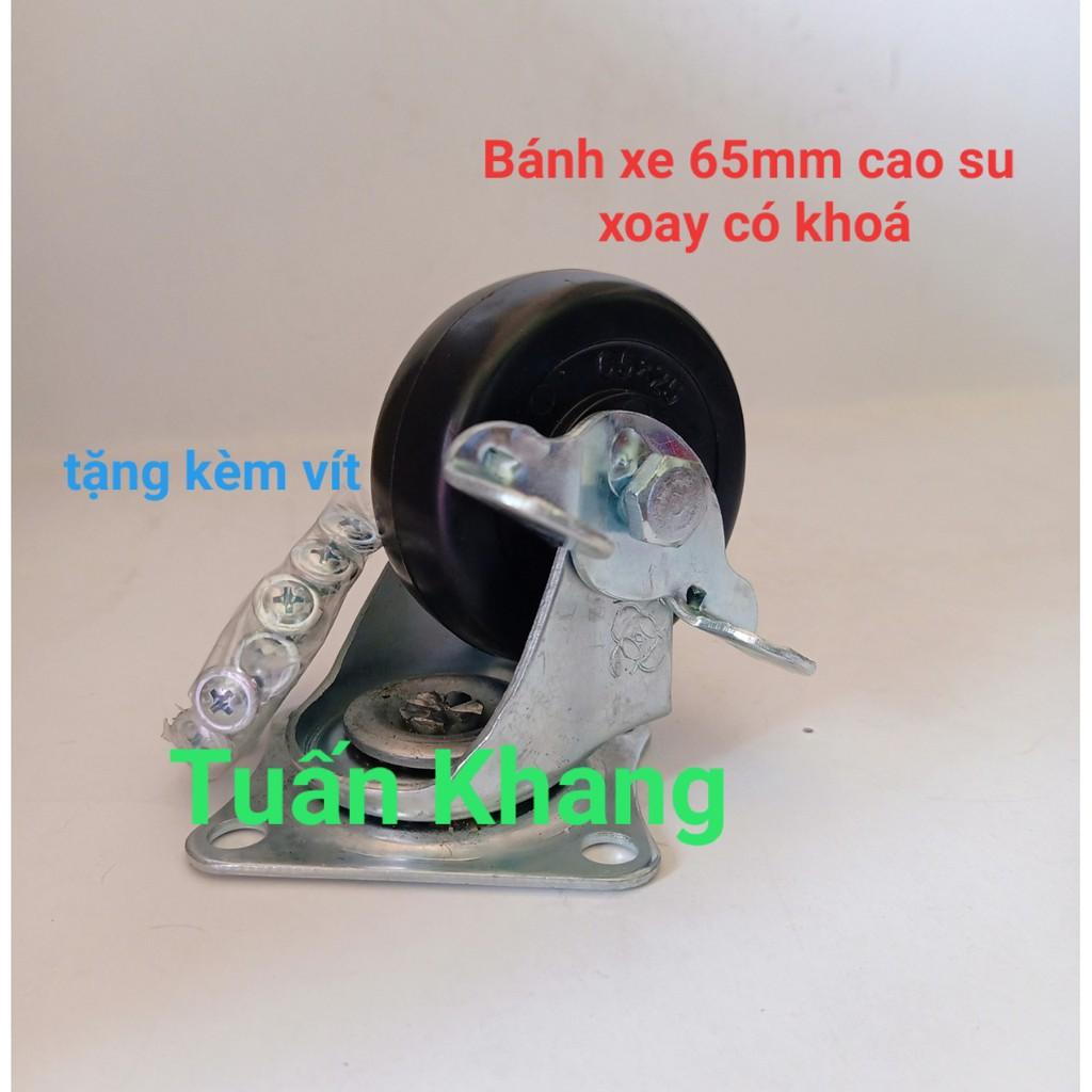 Bánh xe cao su đẩy hàng 50mm và 65mm hàng cty