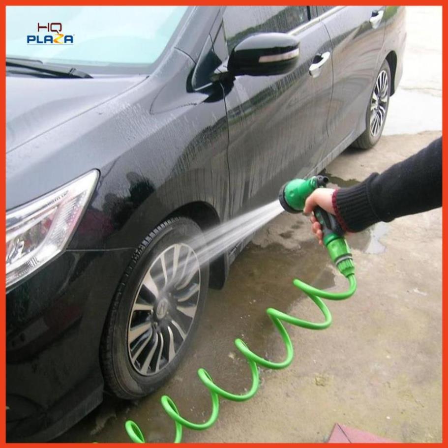 Bộ vòi xịt nước tưới cây đa năng 7 chế độ kèm dây tưới lò xo 206791