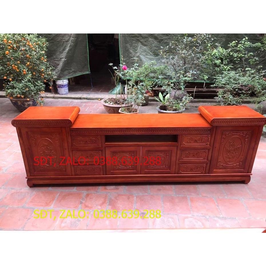 kệ tivi gỗ xoan đào kt 2m2