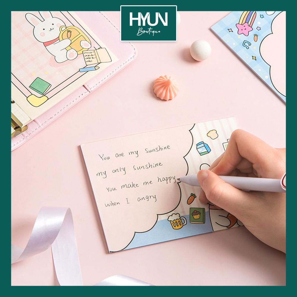 Giấy Note Cute nhiều mẫu Hyun Boutique - Mẫu giao ngẫu nhiên