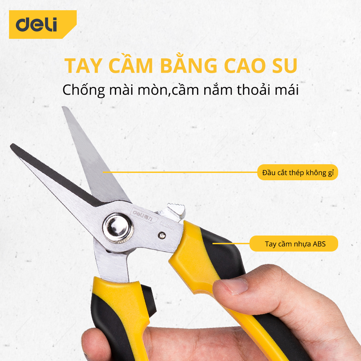 Kìm Cắt Đa Năng Deli Cao Cấp Kích Thước 8inch - Chất Liệu Chống Mòn, Gỉ - Sử Dụng Được Trên Nhiều Vật Liệu - DL2908