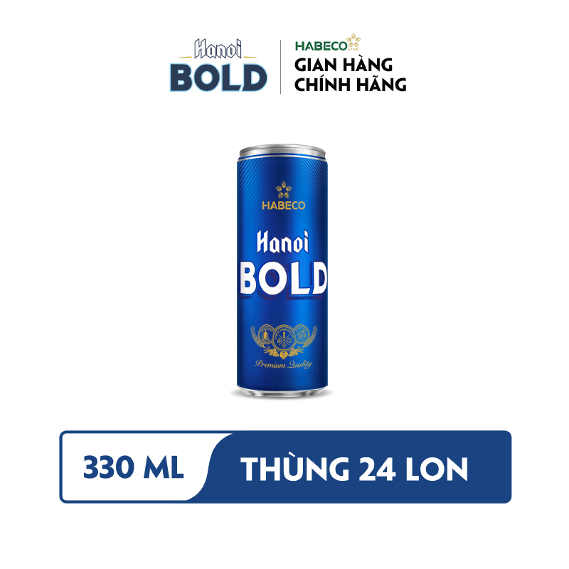 Bia Hanoi BOLD - Thùng 24 lon 330ml