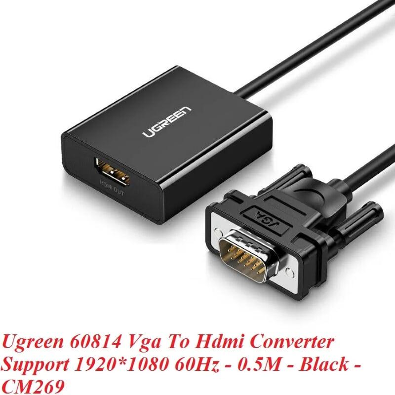 Ugreen UG60814CM269TK bộ chuyển vga ra hdmi màu đen - HÀNG CHÍNH HÃNG