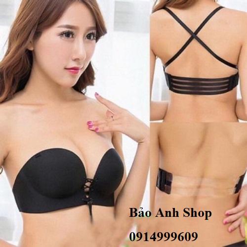 Áo ngực không dây chất liệu su đúc không gọng mút bàn tay nâng ngực siêu đẩy