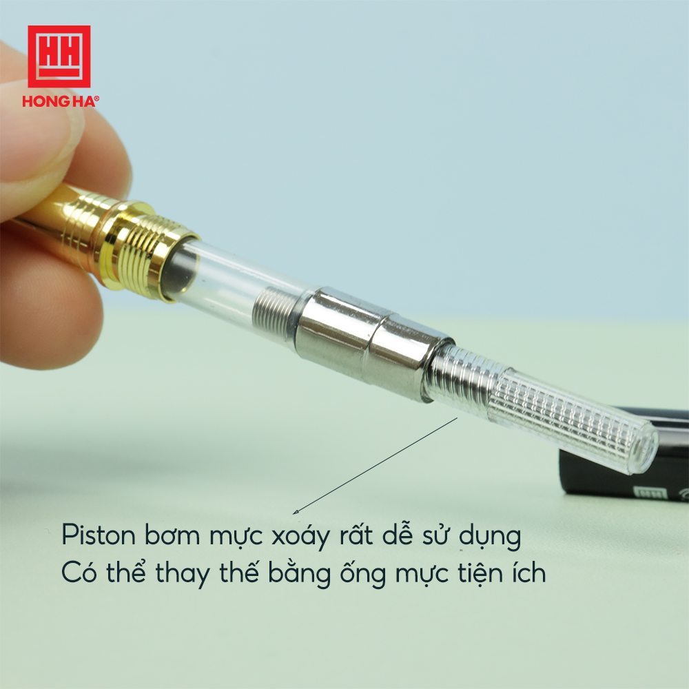 Bút máy nét thanh nét đậm, bút luyện chữ đẹp vỏ kim loại chắc chắn - Hồng Hà - 2283