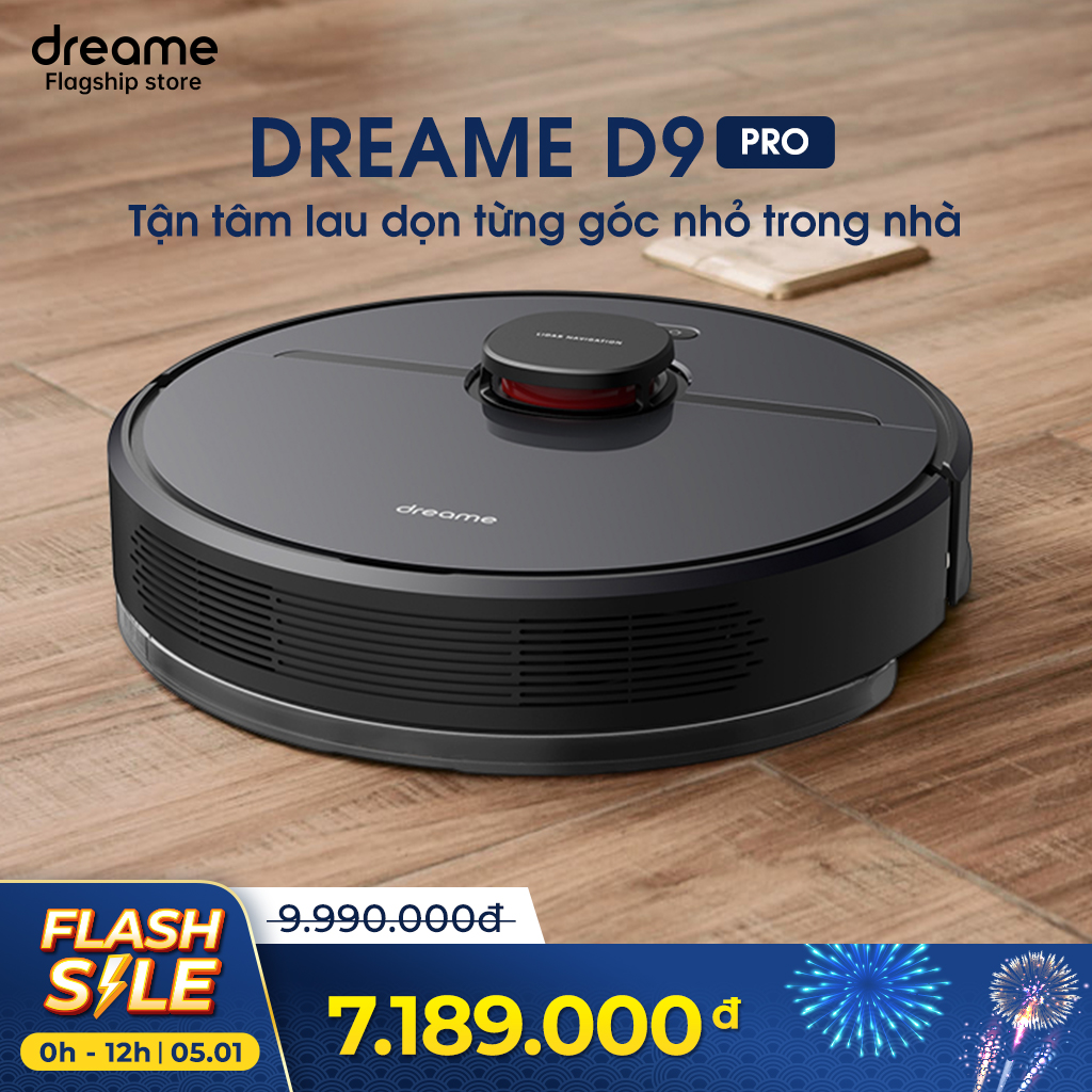 Robot Hút Bụi Lau Nhà Thông Minh Dreame D9 Pro - Lực Hút 4000Pa - Bản Quốc Tế - Hàng chính hãng