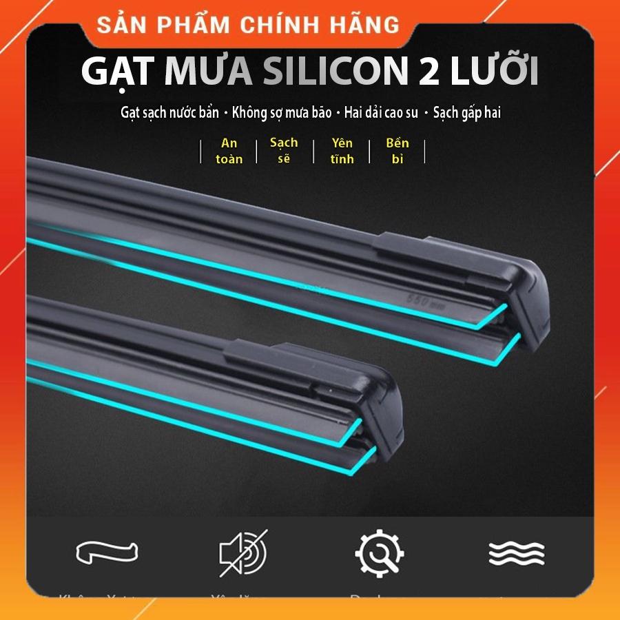 Gạt Mưa Silicone Lưỡi Kép Thế Hệ Mới - Siêu Sạch