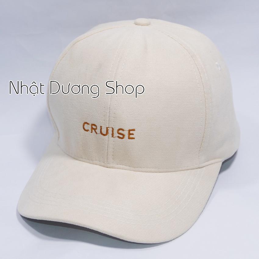 Mũ lưỡi trai ️ Nón kết thêu chữ CRUISE chất kaki cao cấp form unisex nam nữ