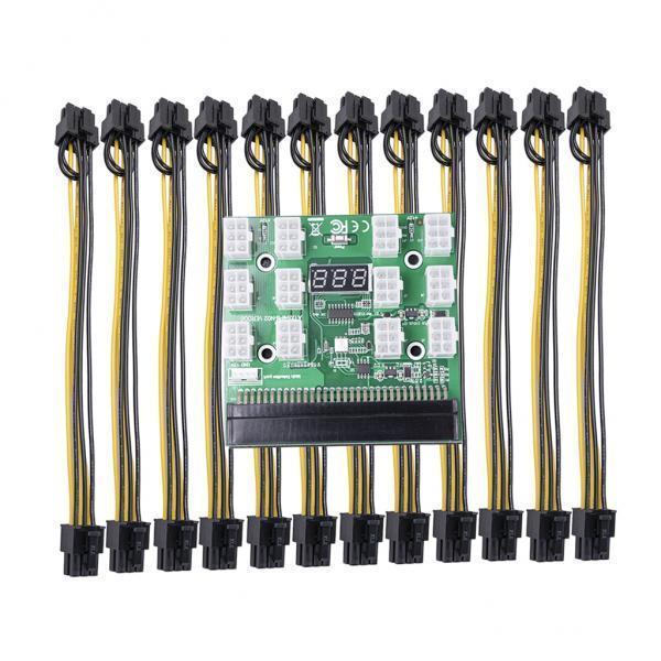 2xPower Module Breakout Board for PSU Server 6Pin to 8Pin Board+20cm Cable