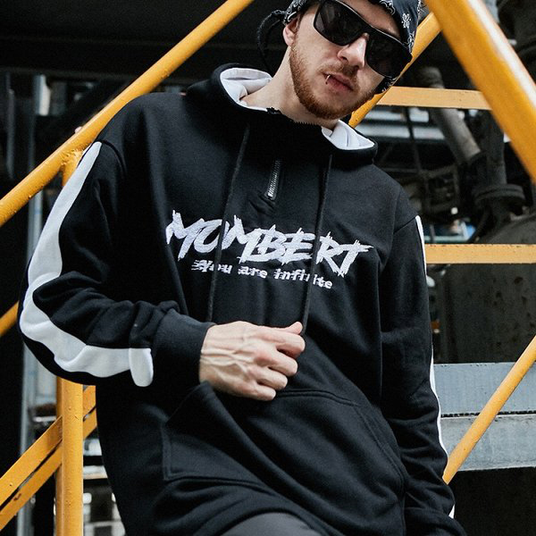 Áo Hoodie Unisex Mombert Tay Sọc Trắng AHDT617