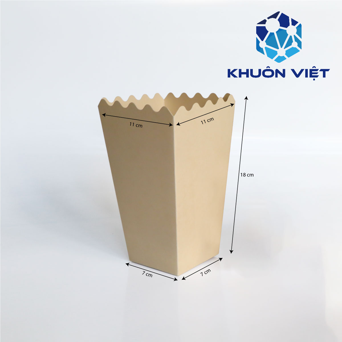 [KV] Hộp giấy đựng bắp rang - Gói 50 hộp giấy trơn