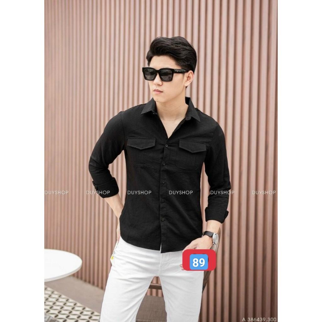 Áo Sơ mi Nam cao cấp Áo sơ mi nam vải đũi cao cấp Phong Cách Thời Thượng GH78